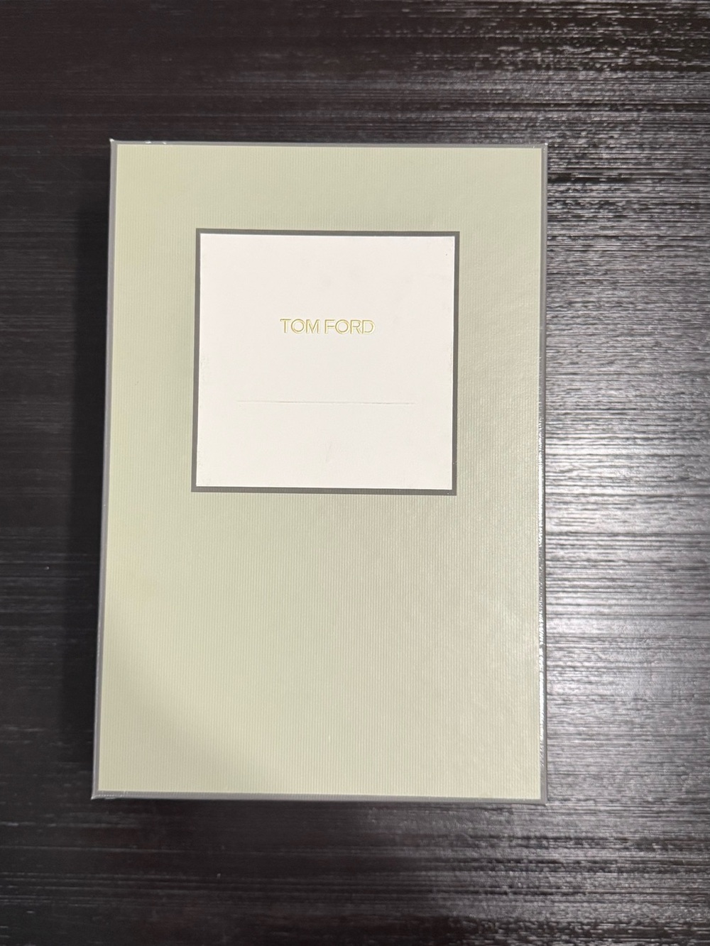 Tom Ford Pale Cream Box with Gold Logo Accent